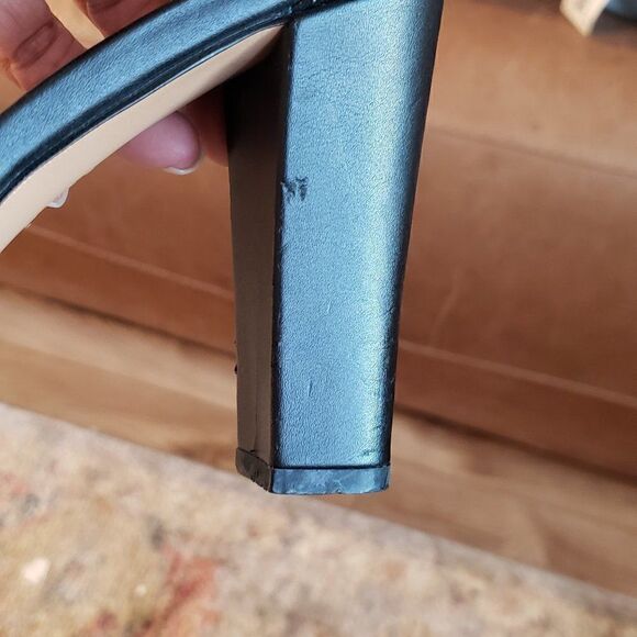 BCBGeneration Jeweled Ankle Strap Black Heels Size 9 - Picture 10 of 11